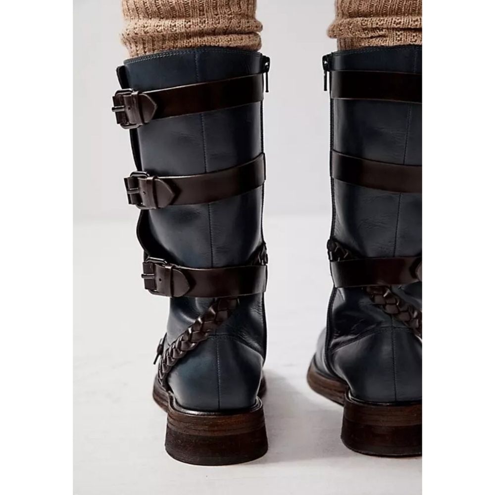 Free People Billie Buckle Boots Size 6.5 - Picture 9 of 9